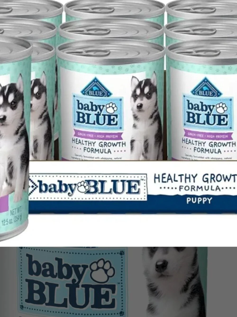 9 pack Blue Buffalo Baby BLUE Turkey & Vegetable Puppy Wet Dog Food, 12.5 oz ea.